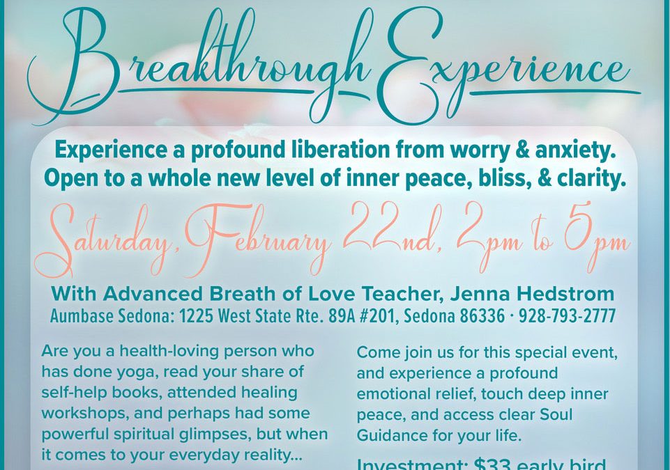 Breakthrough Experience with Jenna Hedstrom